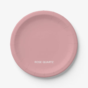 Rose Quartz pink color name Paper Plate