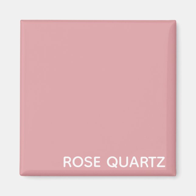 Rose Quartz pink colour name Magnet (Front)