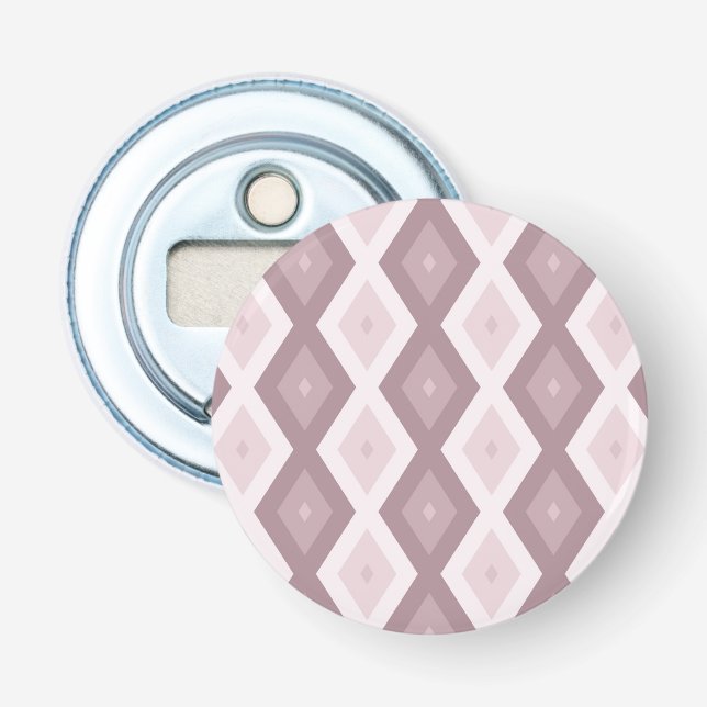 Rose quartz pink diamond pattern bottle opener (Front)