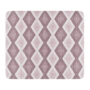 Rose quartz pink diamond pattern cutting board
