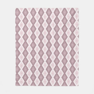 Rose quartz pink diamond pattern fleece blanket