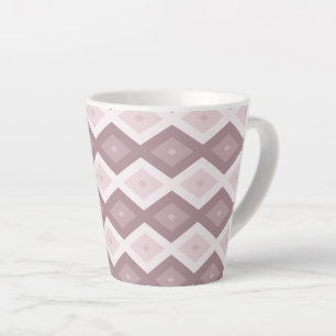 Rose quartz pink diamond pattern latte mug