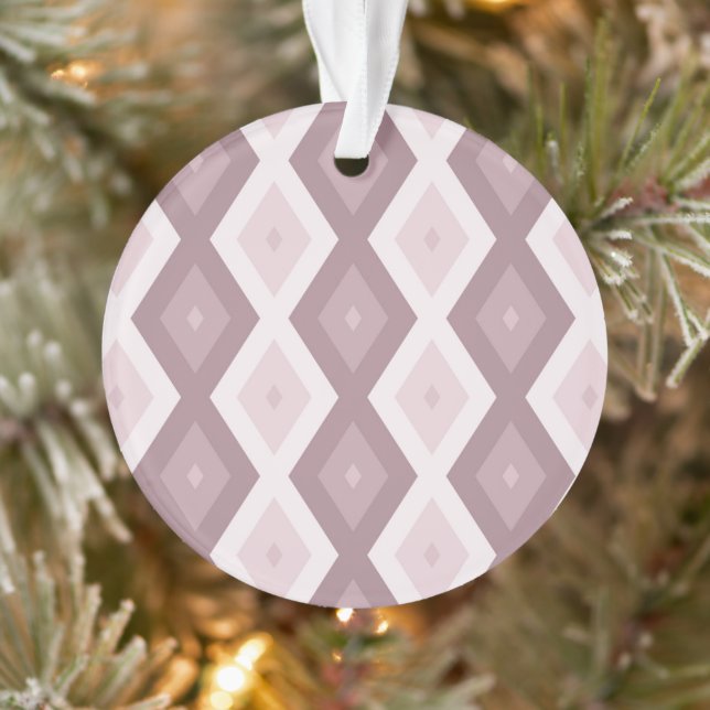 Rose quartz pink diamond pattern ornament (Tree)