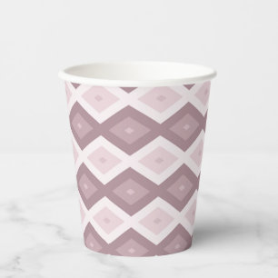 Rose quartz pink diamond pattern paper cups