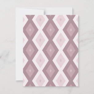 Rose quartz pink diamond pattern RSVP card