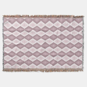 Rose quartz pink diamond pattern throw blanket