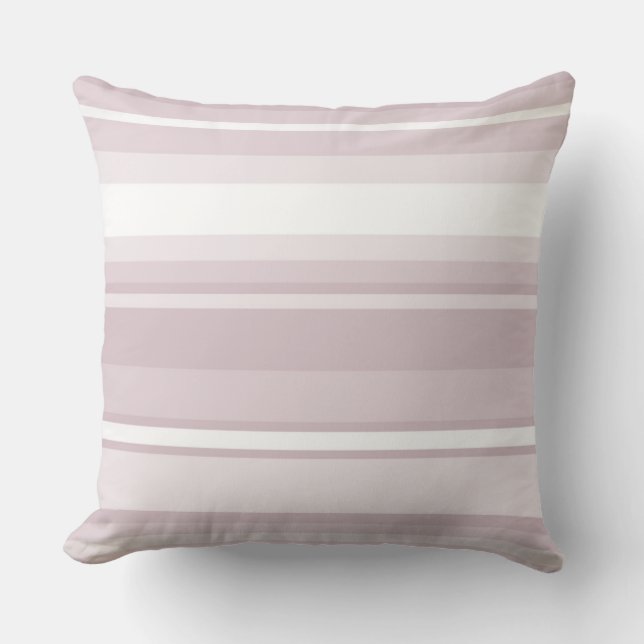 Rose quartz pink stripes cushion (Front)