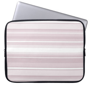 Rose quartz pink stripes laptop sleeve