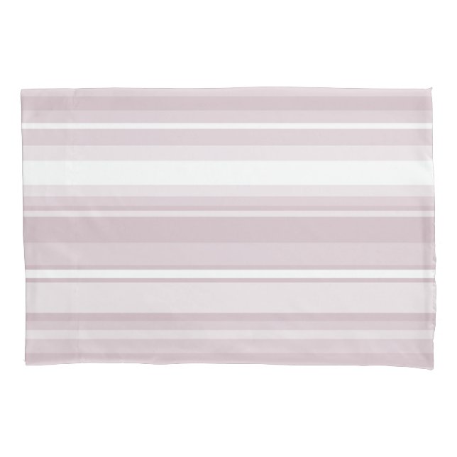 Rose quartz pink stripes pillowcase (Front)