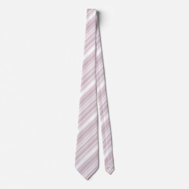 Rose quartz pink stripes tie (Front)