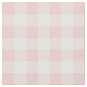 Rose Quartz Pink & White Gingham Check Fabric