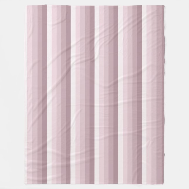 Rose quartz shadow stripes fleece blanket (Front)