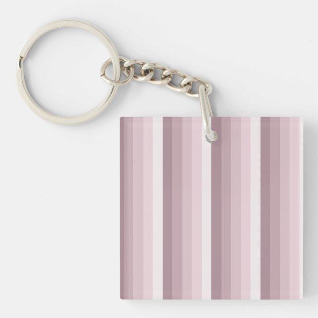 Rose quartz shadow stripes key ring (Front)