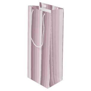 Rose quartz shadow stripes wine gift bag