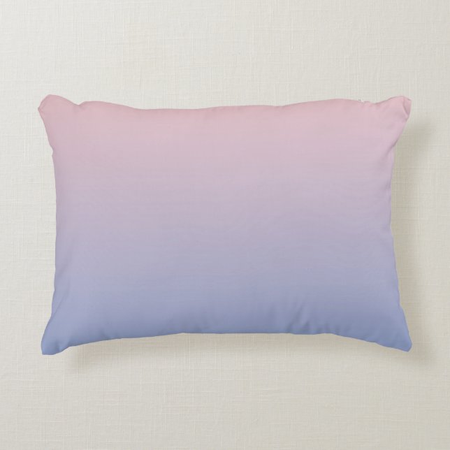Rose Quartz to Serenity Blue Gradient Decorative Cushion (Front)