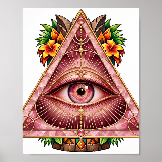 Rose Quartz Triangle Poster (Front)