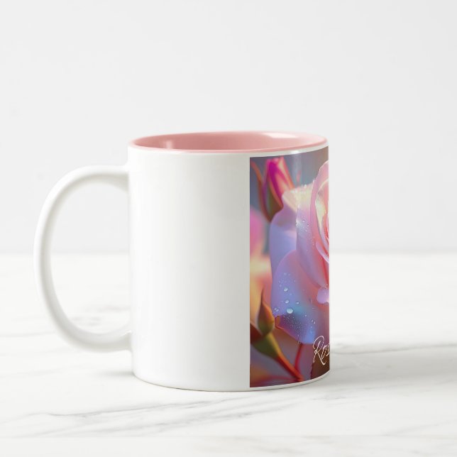 Rose Queen (iridescent edition) Two-Tone Coffee Mug (Left)