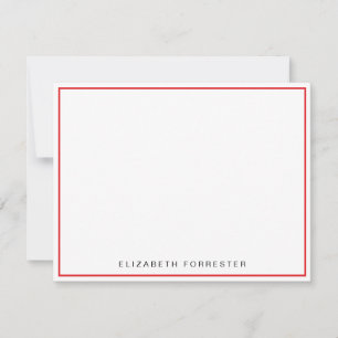 Rose Red Classic Single Border Card