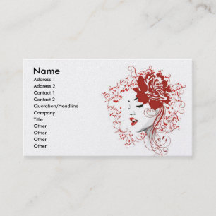 rose_red, Name, Address 1, Address 2, Contact 1... Business Card