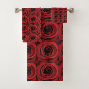 Rose Red Rose Bath Towel Set