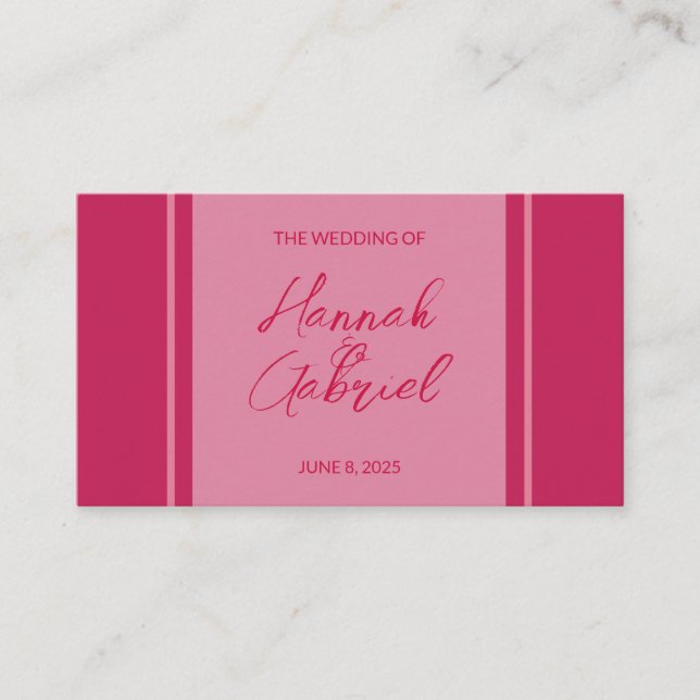 Rose Red Wedding Attire Enclosure Card (Front)
