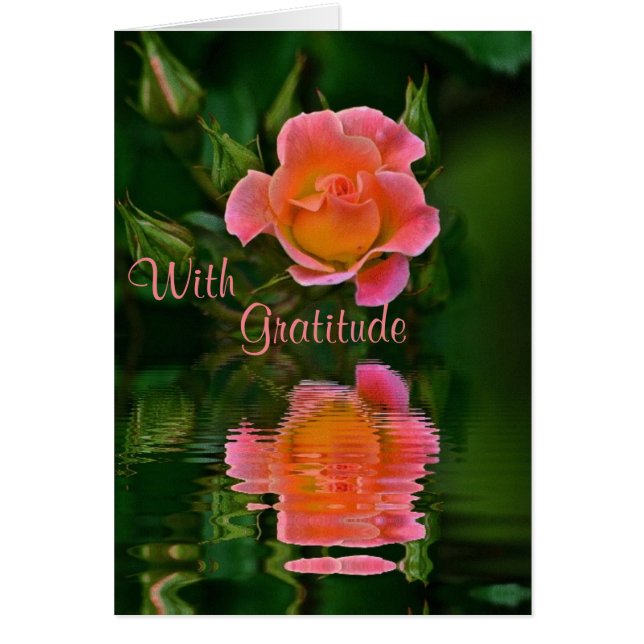 Rose Reflections Thank You Card (Front)
