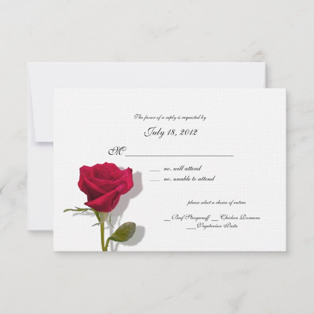 Rose Response Card (Front)