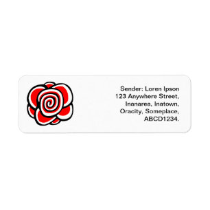 Rose Return Address Label