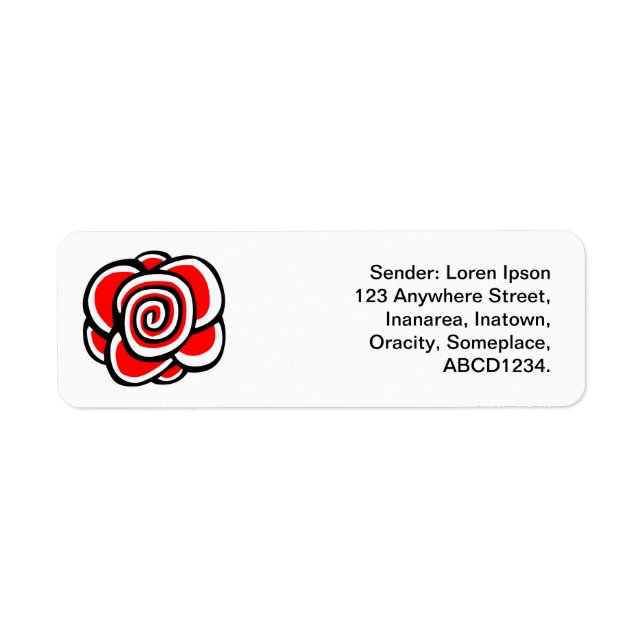 Rose Return Address Label (Front)