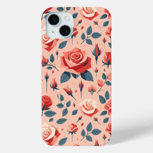Rose Rhapsody Pattern iPhone 15 Mini Case