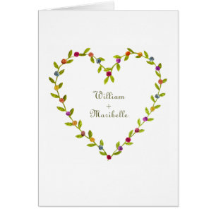 Rose Ribbon Heart Anniversary Card