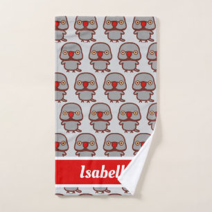 Rose-ringed parakeet / Grey male Hand Towel