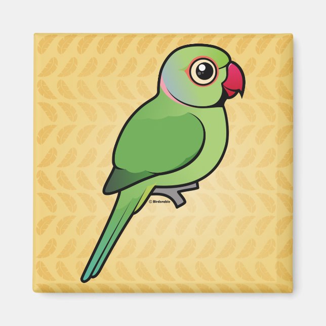 Rose-ringed Parakeet Magnet (Front)