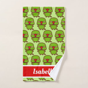 Rose-ringed parakeet / Normal male Hand Towel