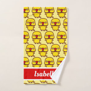 Rose-ringed parakeet / Yellow male Hand Towel