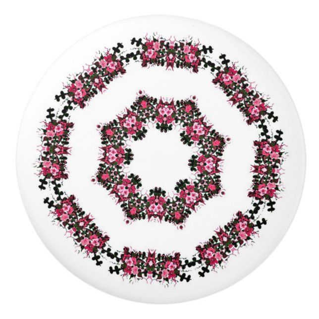 Rose Rings Ceramic Knob (Front)