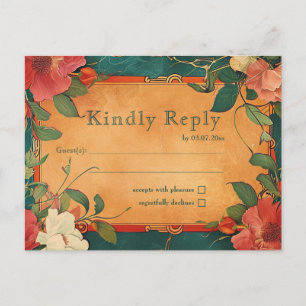 🌹 Rose Romance: Art Nouveau Splendour Postcard