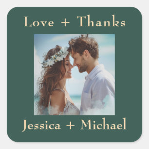 🌹 Rose Romance: Art Nouveau Splendour Square Sticker