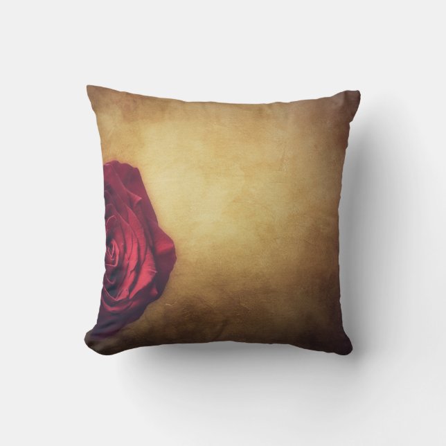 Rose rose bloom abstract romantic cushion (Front)