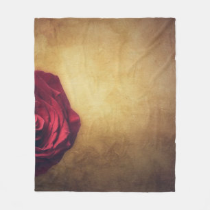 Rose rose bloom abstract romantic fleece blanket