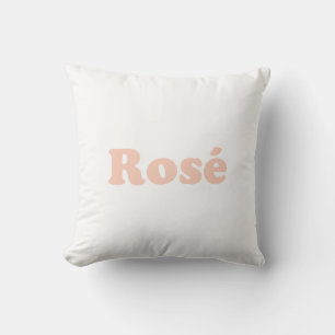 "Rose" Rose light pink letters white Cushion