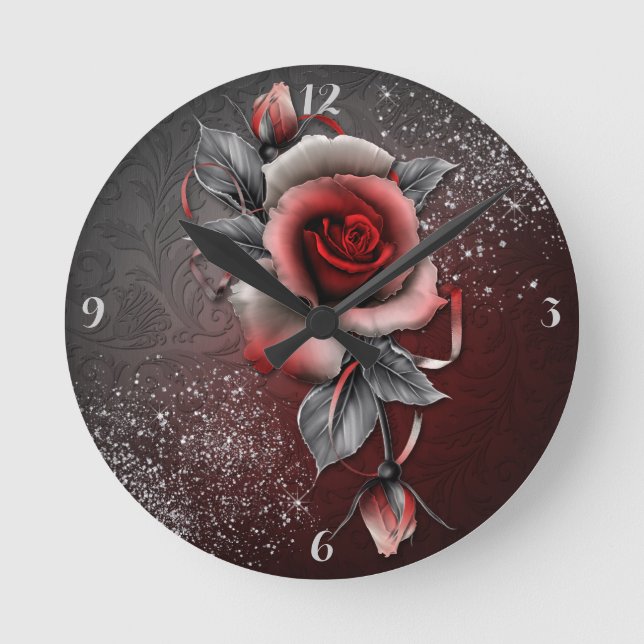 *Rose -Round (Medium) Clock (Front)