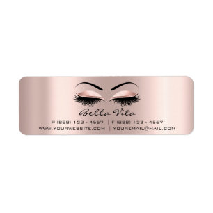 Rose RSVP Bridal Shower Sweet 16th Makeup Artist Return Address Label