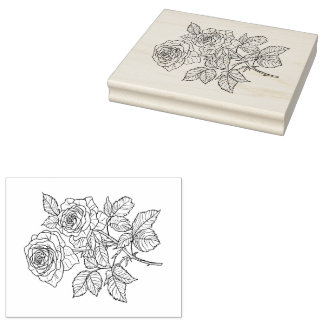 Rose Rubber Stamp