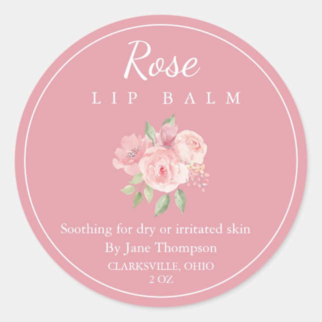 Rose Salve / balm Label (Front)