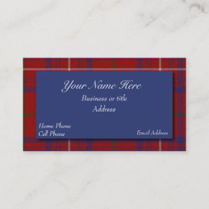 Rose Scottish Tartan Plaid Business Card