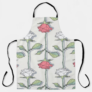 Rose seamless Pattern Apron