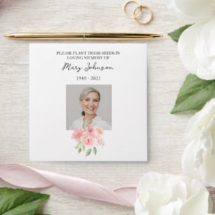 Rose Seed Packet Memorial Funeral Envelope