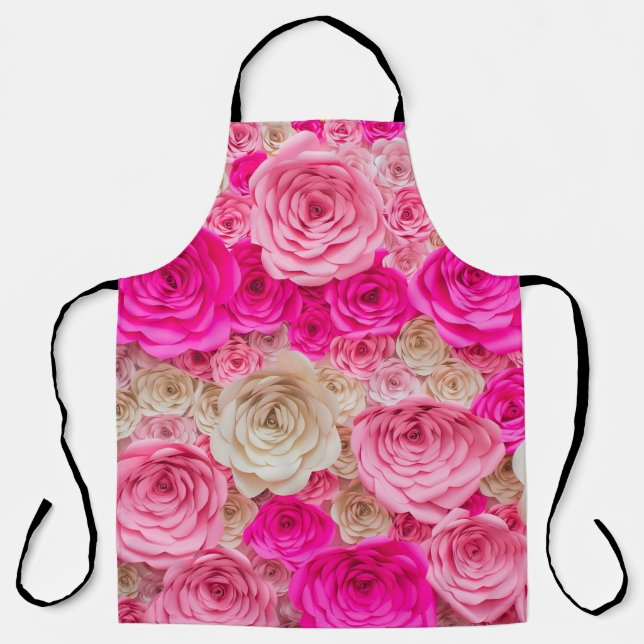 Rose shades: pink, white blend. apron (Front)