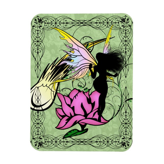 Rose Shadow Fairy Magnet (Vertical)